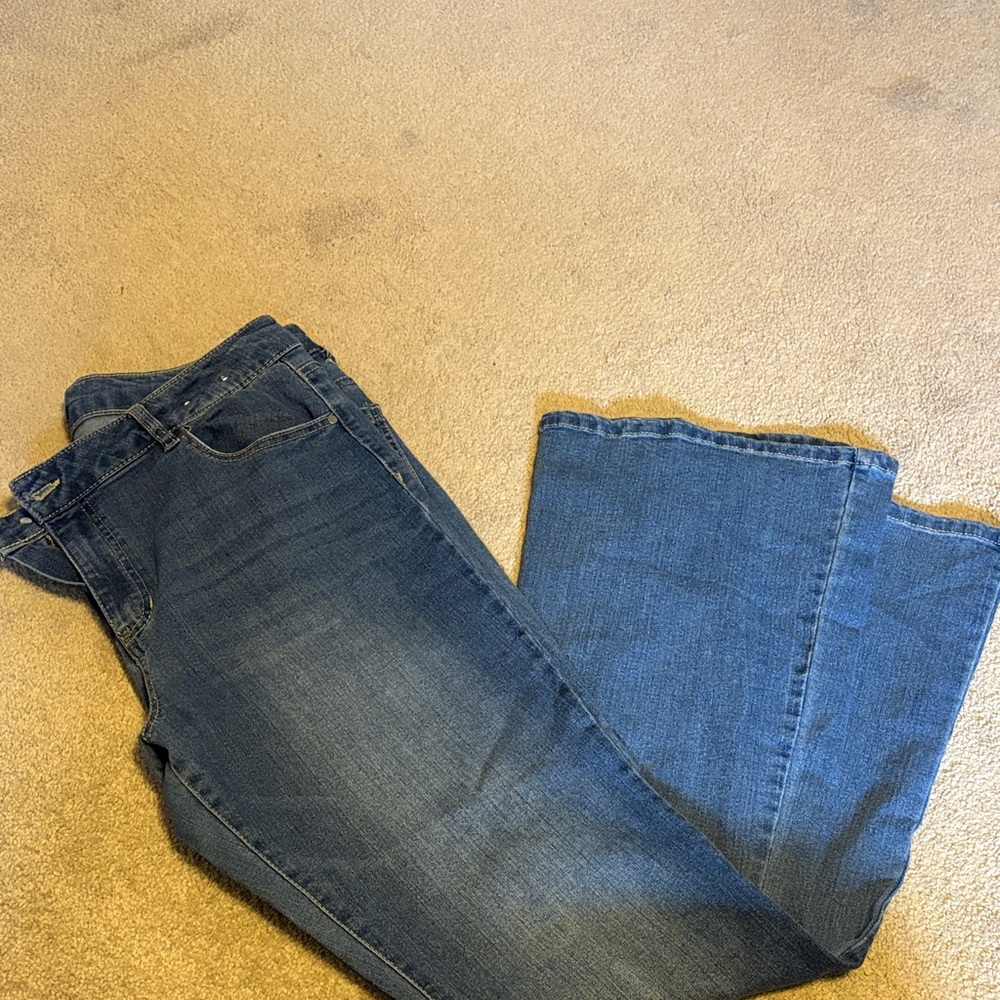 d. jeans Women's Dark Blue Wide Leg Denim Jeans